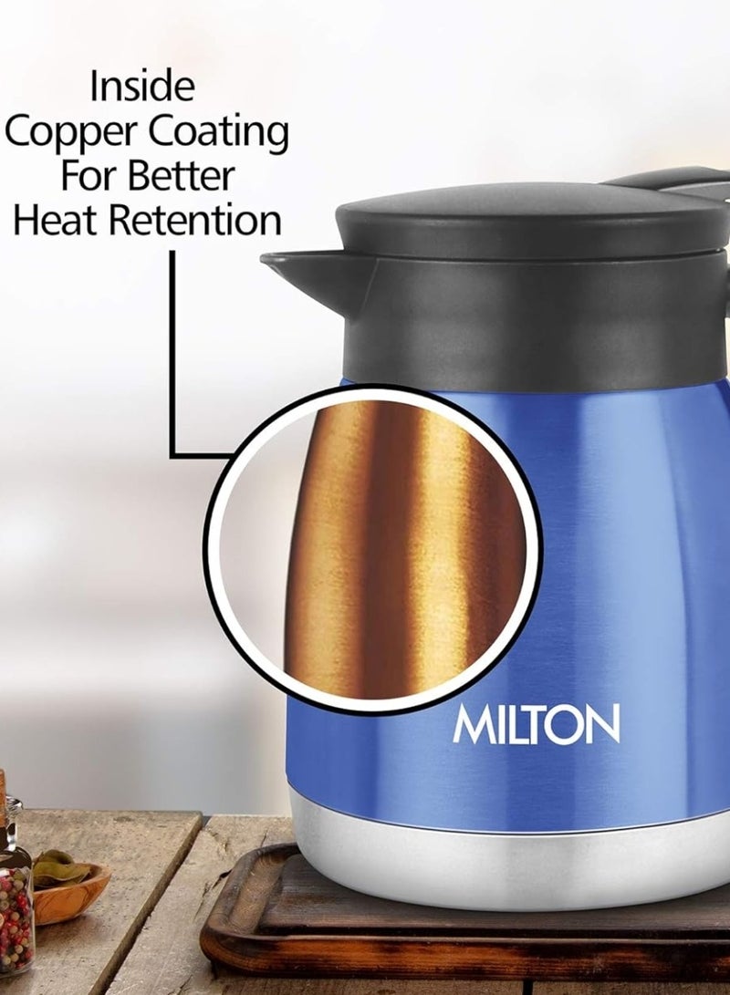 Milton Milton Bistro 600 Thermosteel Carafe, 490 ml, Blue, Stainless Steel  - Image 3