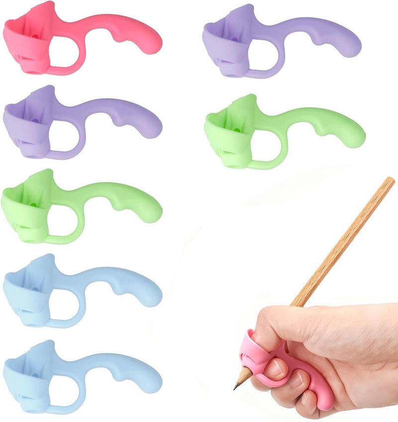 Pretwad Grips for Pencil for Kids Handwriting, 8 Pcs Pen Grips, Ergonomic Pencil Grippers Holder for Kids, Writing Posture Correction with Cushion for Toddlers, Adults, Preschooler, Special Education Supplies - Image 1
