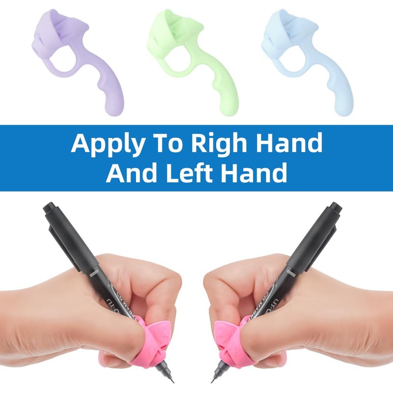 Pretwad Grips for Pencil for Kids Handwriting, 8 Pcs Pen Grips, Ergonomic Pencil Grippers Holder for Kids, Writing Posture Correction with Cushion for Toddlers, Adults, Preschooler, Special Education Supplies - Image 3