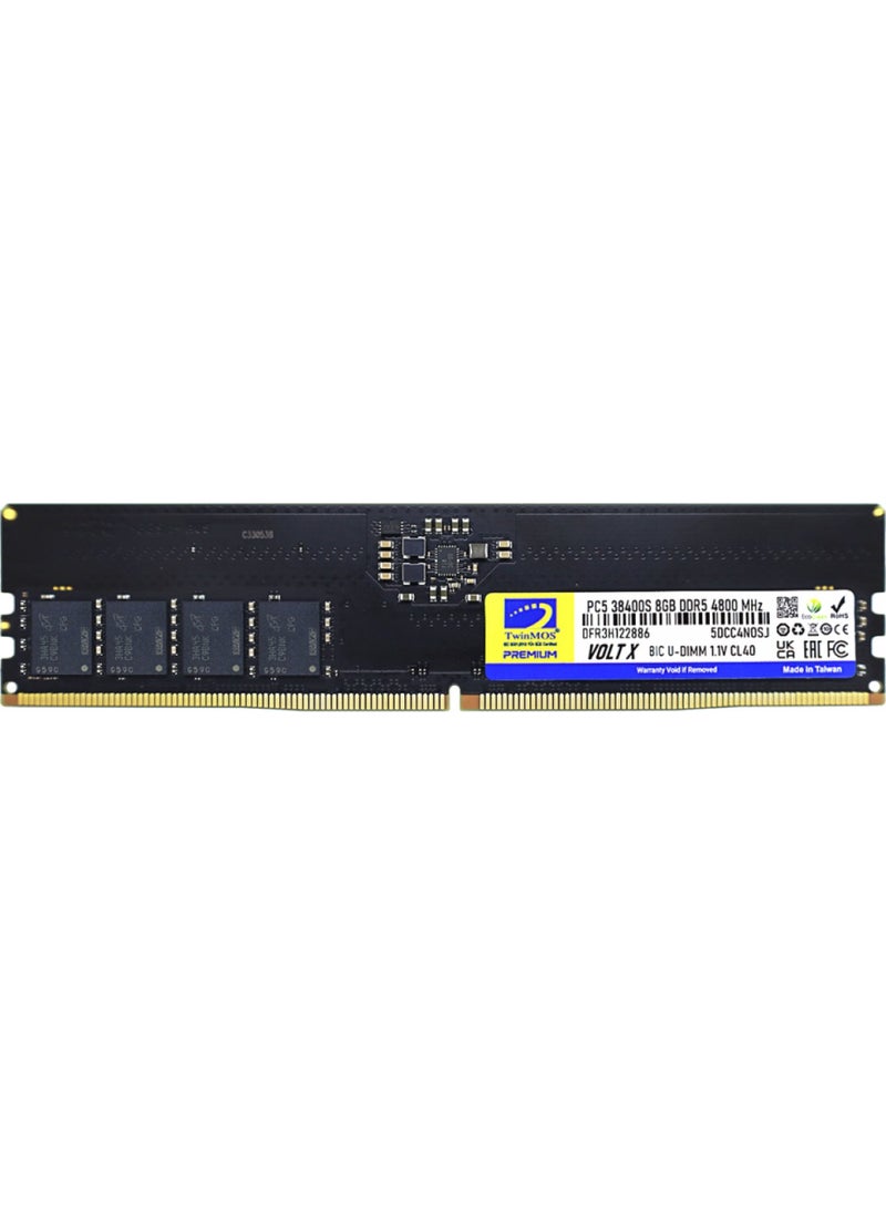 TwinMOS - Ddr5 8gb 4800MHZ CL40 Desktop Ram (TMD58GB4800U40) - Image 1