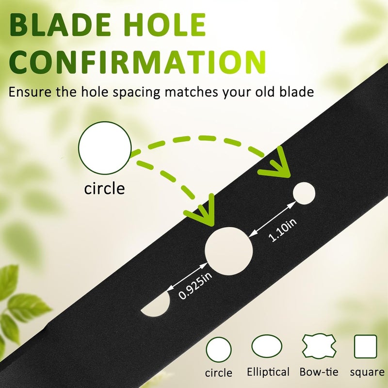 Foifatt 2 Pack 16in Lawn Mower Replacement Blade for Ryobi 40-Volt RY40104, P1102, P1100 Lawn Mower, Single Mulching Lawn Mower Blade Replaces 639180003 - Image 3