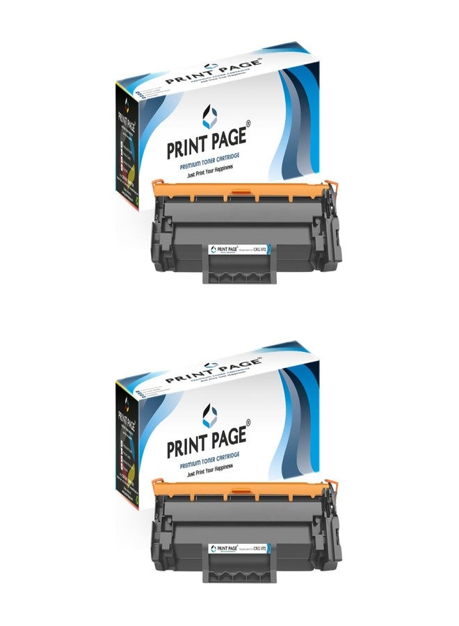 Print Page CRG 072 Toner Cartridge (Print 3000 Pages) Compatible for Printers LBP172dw, MF284dw, MF287dw, MF289dw (Set of 2) - Image 1