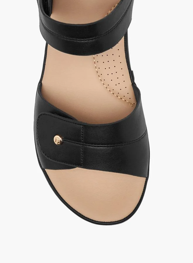 Flora Bella By Shoexpress Black Women Wedge Heel Sandals for Women | Best Price UAE