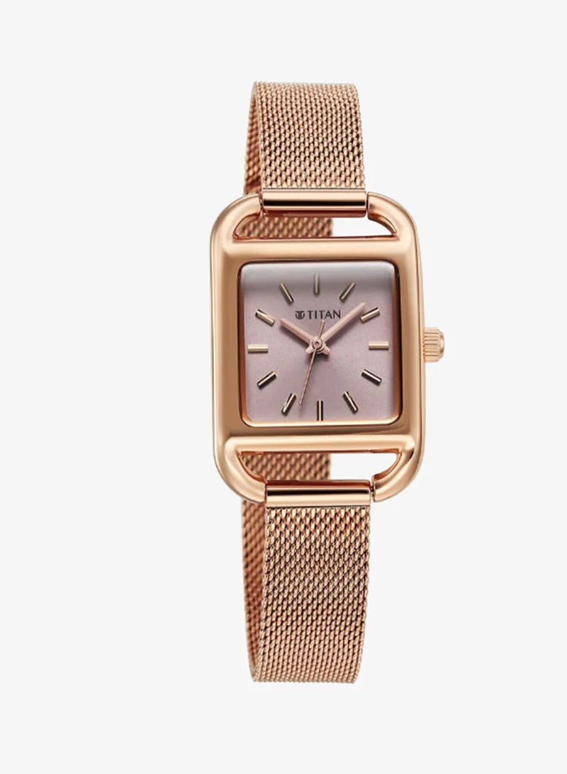 تيتان Women's Stainless Steel Analog Watch 95298WM01 - 24 mm