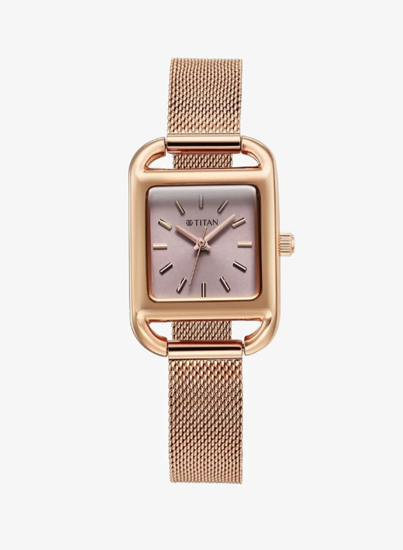تيتان Women's Stainless Steel Analog Watch 95298WM01 - 24 mm