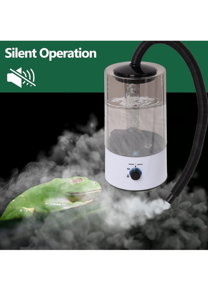 GUDOO 4L Reptile Humidifier Fogger Fog Machine for Reptile Terrarium Tank with Tube Large Capacity Reptile Fogger Humidifier Tank Fog Machine for Chameleon Bearded Dragon Amphibians Vivarium - Image 5