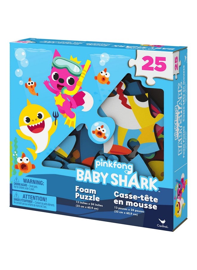 SPIN MASTER - Pinkfong Baby Shark, 25-Piece Foam Jigsaw Puzzle Baby Shark Toys Kids Puzzles Baby Shark Birthday Decorations, For Preschoolers Ages 4 And Up - Image 1