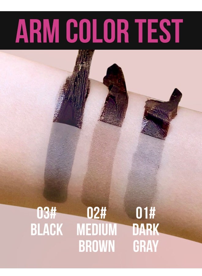 OCHEAL - Tattoo Brow, Peel Off Eyebrow Gel Tint, Semi Permanent Brow Tint, Last Up to 3 Days, Waterproof, Transfer-proof（02 DARK BROWN） - Image 1