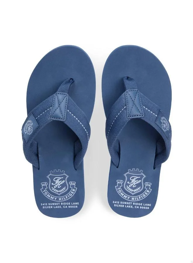 Tommy Hilfiger Aegean Sea Crest Patch Webbing Strap Flip-Flops for Men | Best Price UAE