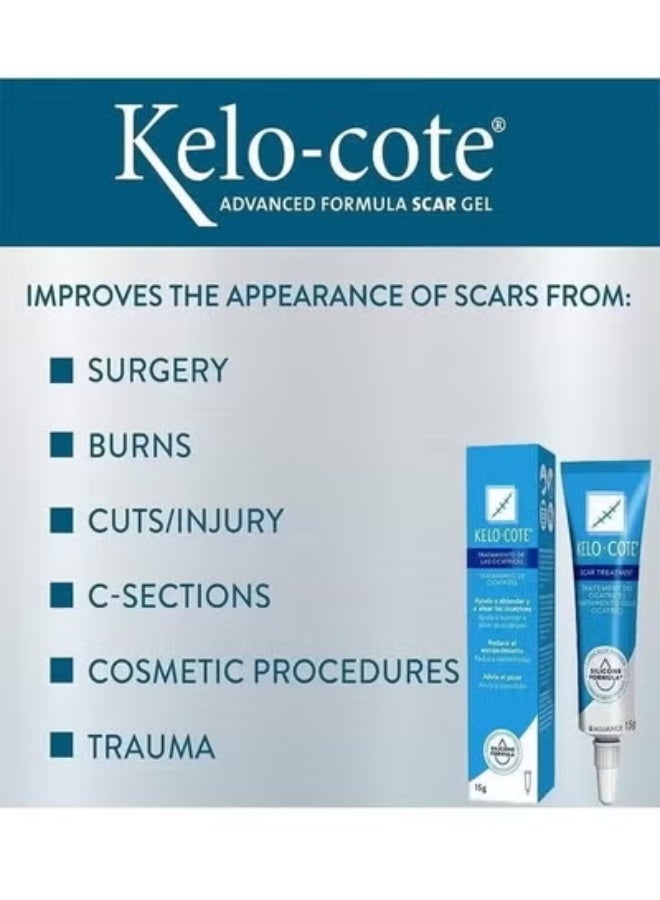 Kelo-cote Advanced Formula Scar Treatment Gel 15g, Helps Soften And Smooth Raised Scars, Maintaining The Moisture Balance of The Adjacent Skin, Reduces Discolouration, Redness, Pain and Discomfort of Scars - Image 4