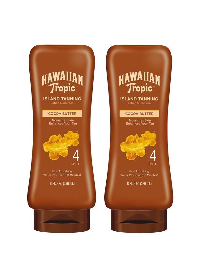 SPF 4 Sunscreen, Protective Dark Tannning Sunscreen Lotion 8 Ounces , 2 Count (Pack of 1)