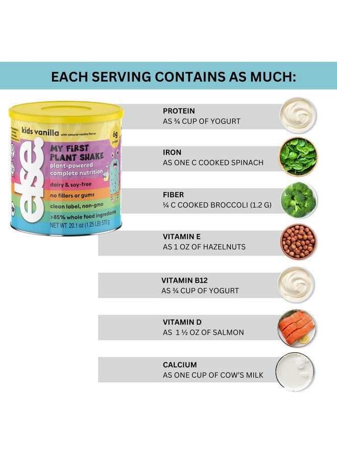 ELSE NUTRITION Plant-Based Kids Protein Shake, Protein Powder for Ages 2-12. Dairy-Free, Complete Nutrition Shake, 25 Vitamins & Minerals, Heathy Kids Snacks, Vanilla 1-Pack - Image 5