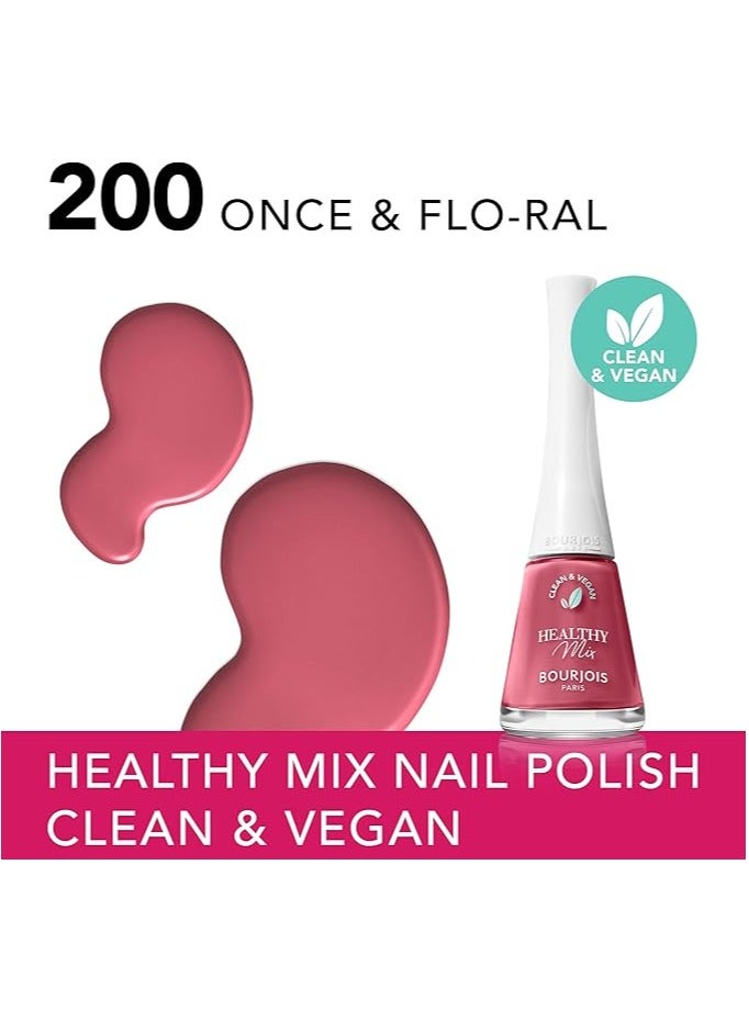 BOURJOIS PARIS Bourjois Healthy Mix Vegan Nail Polish–200 Once & Flo-ral 9ml - Image 1