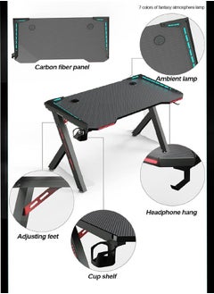 NKX Ergonomic Gaming and Computer Desk with LED Lights and USB port 100 CM  - Image 4
