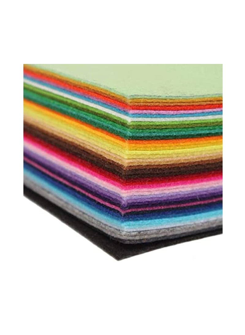 KASTWAVE Felt Fabric Sheets, Arts Crafts Assorted Colors Squares Textile Fabrics DIY Craftwork for Felt Flowers Felt Coasters Felt Jewelry Felt Stickers 40pcs - Image 4