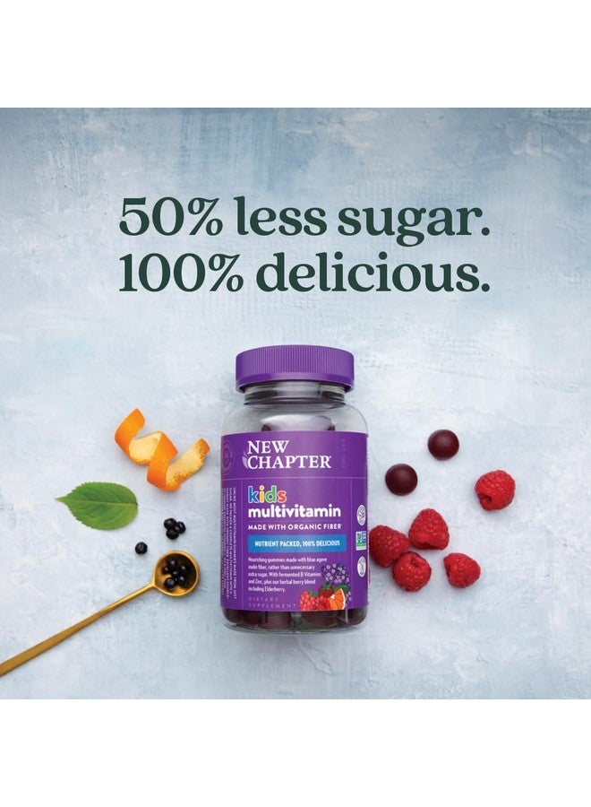 New Chapter Kids Multivitamin Gummies - 50% Less Sugar, Kids Gummy Vitamins with Vitamins C, D3 & Zinc, Non-GMO, Gluten Free, Berry-Citrus, 60ct - Image 4