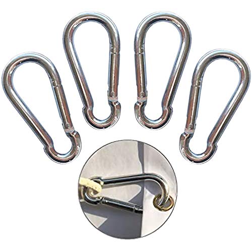 Huouo 4 Pcs 2.8 Inches Flag Pole Snap Clip Hooks Flagpole Attachment - Image 1