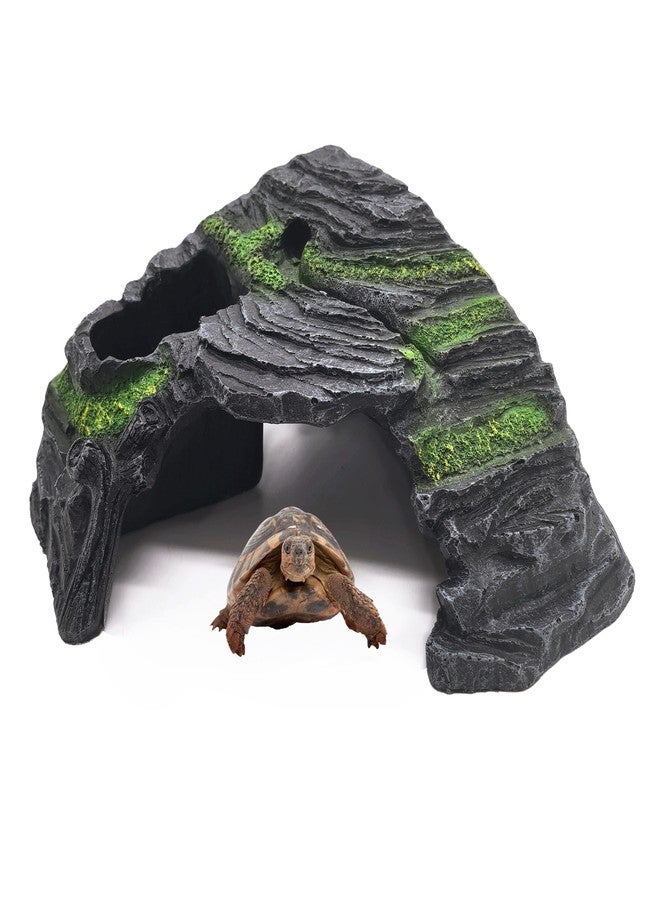 M2cbridge Reptile Hideout Cave Resin Rock Hides Terrarium Habitat Decor(Floating Island) - Image 1