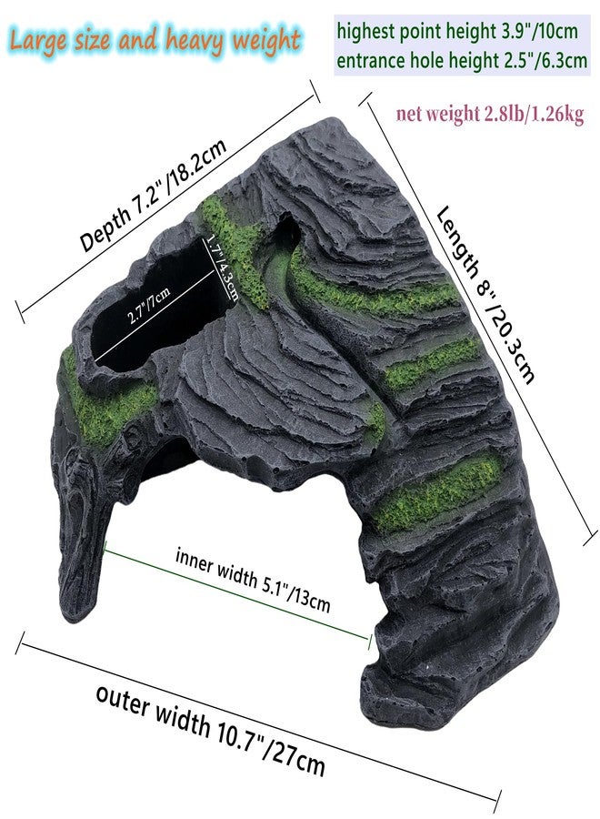 M2cbridge Reptile Hideout Cave Resin Rock Hides Terrarium Habitat Decor(Floating Island) - Image 5