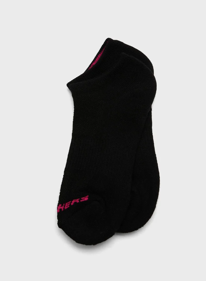 SKECHERS 3 Pack Terry No Show Socks