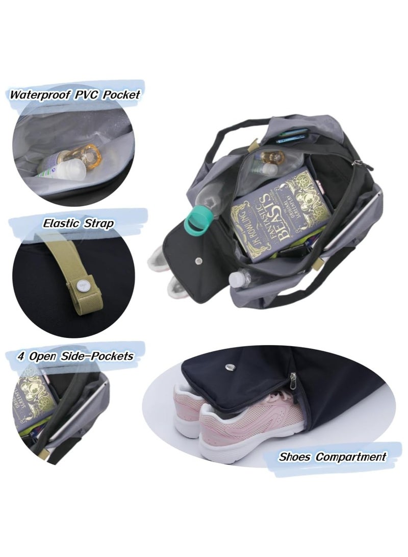 Generic Dry and Wet Separation Independent Shoe Compartment Yoga Bag for Yoga Mat - Handheld Fitness Tote  - Image 4