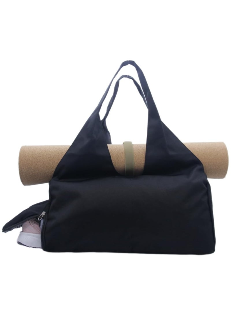 Generic Dry and Wet Separation Independent Shoe Compartment Yoga Bag for Yoga Mat - Handheld Fitness Tote  - Image 2