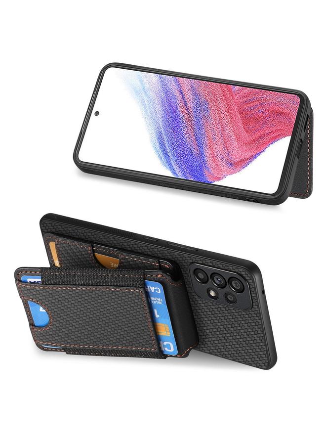 اس-توب جراب لهاتف Samsung Galaxy A73 5G مصنوع من ألياف الكربون مع حامل عمودي قابل للطي - Image 5