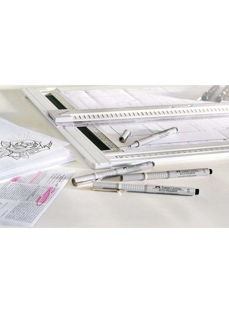 FABER-CASTELL - Ecco Pigment Set of 4 Black - Image 1