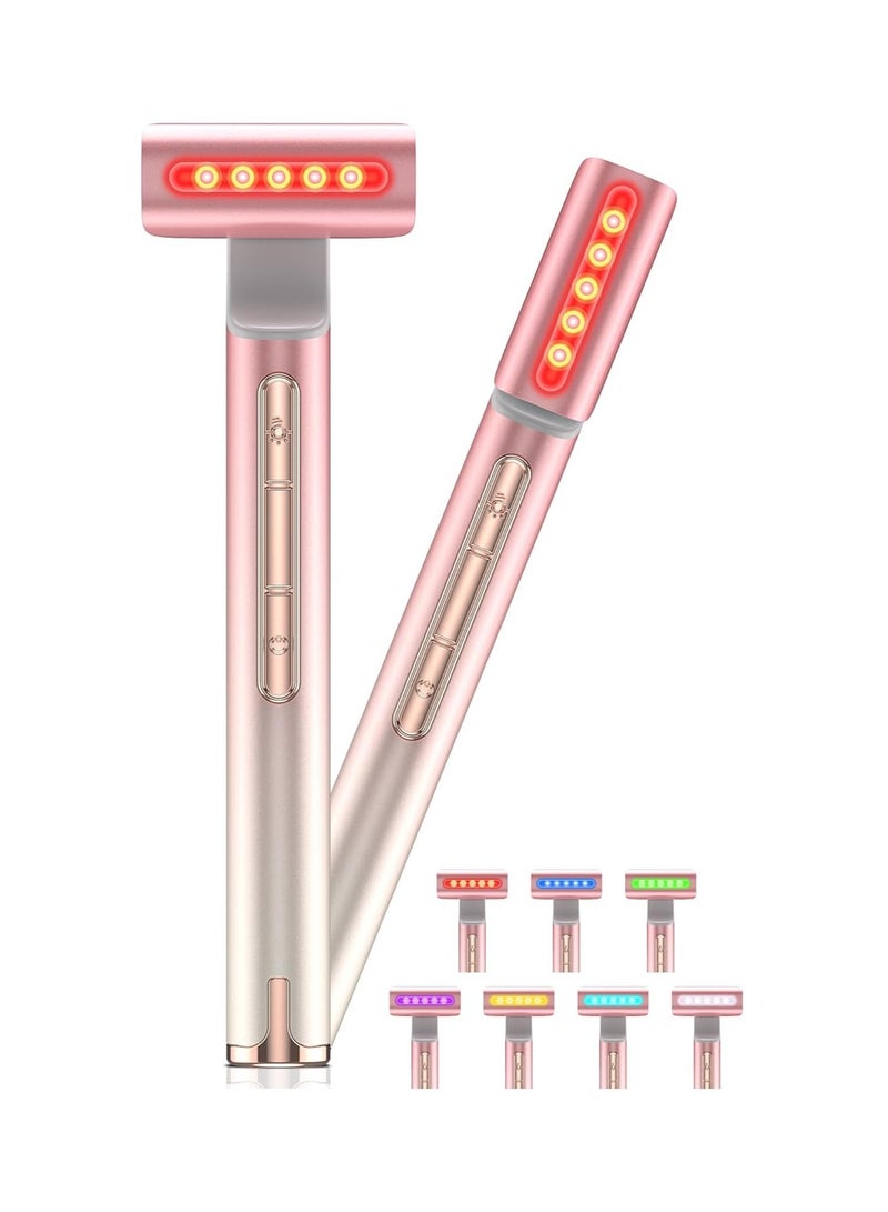 عام جهاز مساج الضوء الأحمر للعيون والوجه والعنق، أداة رفع العين، أداة العناية بالبشرة للوجه، جهاز وجه 7 ألوان، تيار ميكرو، علاج بالحرارة، مساج وعلاج بالضوء الأحمر. - Image 1