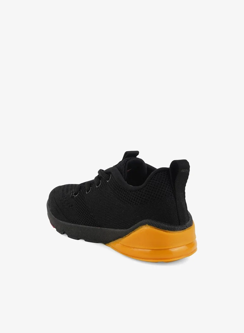 Campus Black Kids Low-Top Sneakers - Sporty Look with Cushioned Sole for All-Day Play  | Best Price UAE