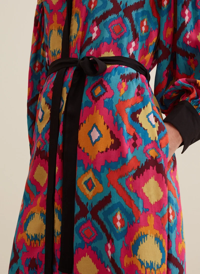 Ovs Shirt dress with ikat pattern