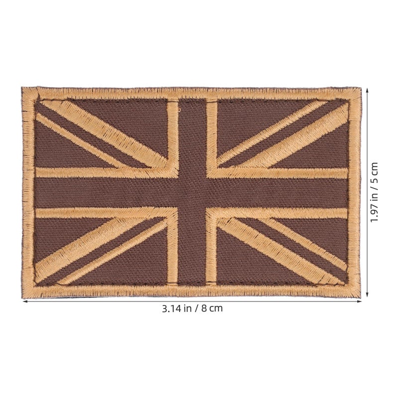 Vintage Brown Union Jack Sew On Patch For Jackets Hats And Jeans - Image 3