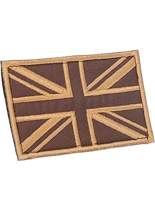 Vintage Brown Union Jack Sew On Patch For Jackets Hats And Jeans - Image 1