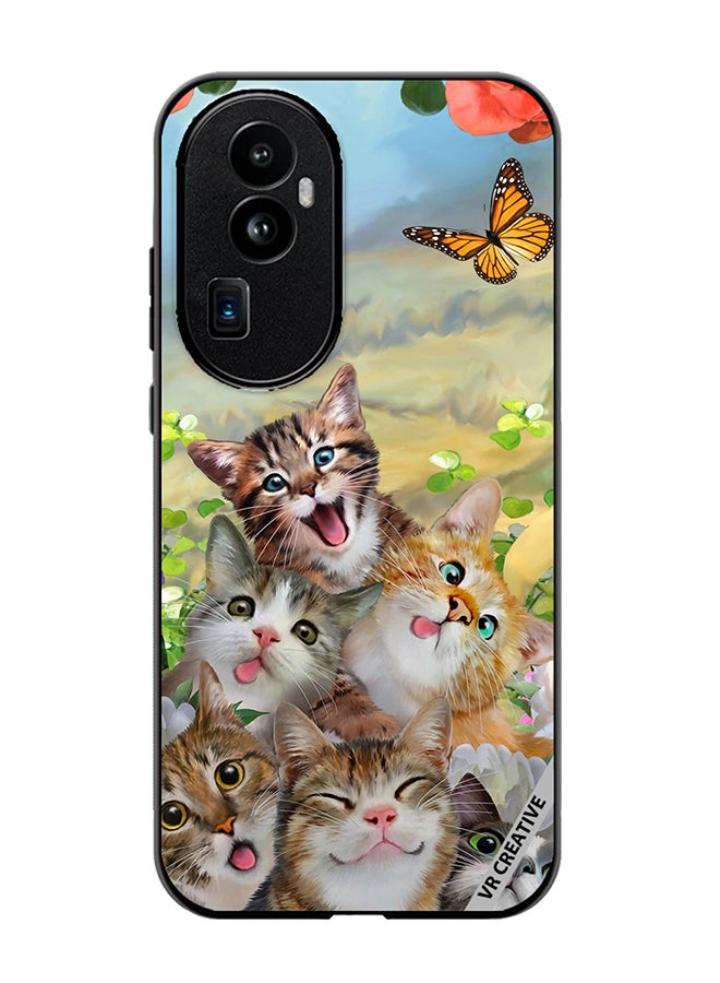 VR CREATIVE Protective Case Cover For Oppo Reno 10 Pro Plus Cats Design Multicolour - Image 1