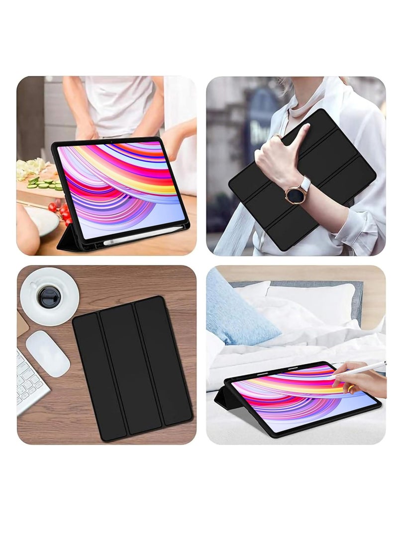 Case Case for Redmi Pad Pro 12.1 inch, Soft Flexible Protective Case Cover for Redmi Pad Pro 12.1 Inch Tablet, Support Auto Sleep Wake - Black  - Image 3