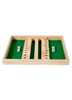 Double-sided Numbered Four-sided Flip Board Game Chess Children's Parent-child Table Game Bar Party Drinking Wooden Toy-Color:Double Number Turning Card (white Box)