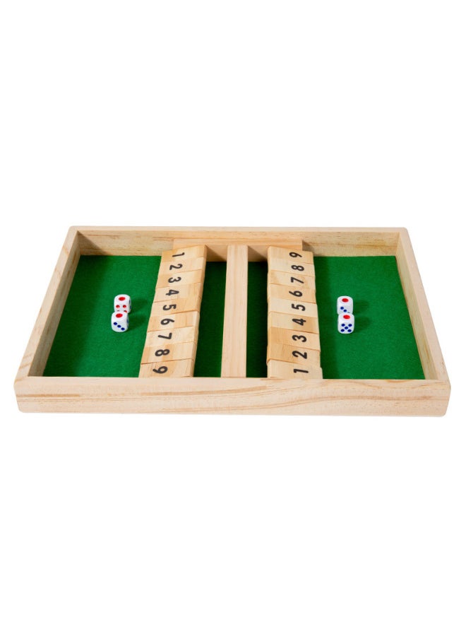 Generic - Double-sided Numbered Four-sided Flip Board Game Chess Children's Parent-child Table Game Bar Party Drinking Wooden Toy-Color:Double Number Turning Card (white Box) - Image 1