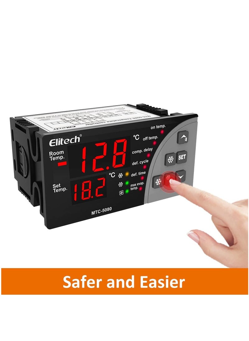 Elitech Elitech MTC-5080 Digital Temperature Controller Universal Thermostat Cold Room Refrigerator Cooling Defrost Fan 110V  - Image 2