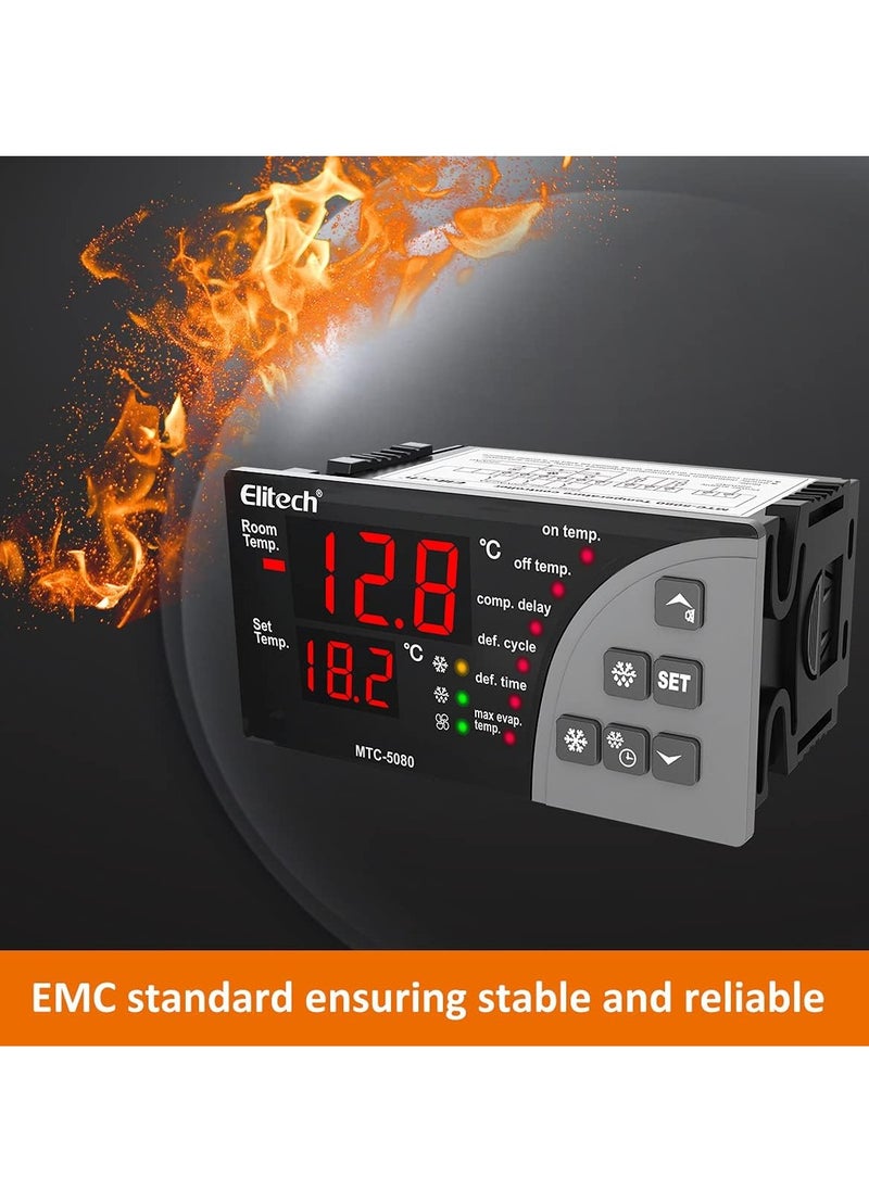 Elitech Elitech MTC-5080 Digital Temperature Controller Universal Thermostat Cold Room Refrigerator Cooling Defrost Fan 110V  - Image 3