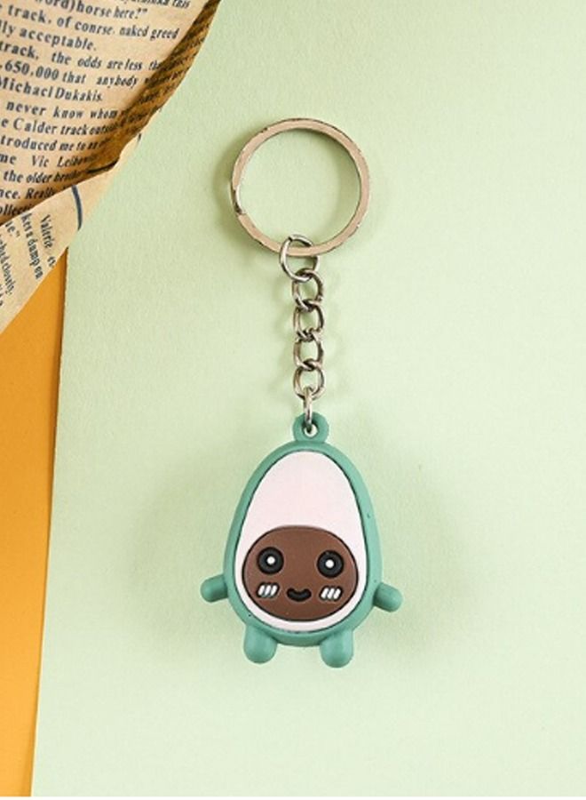 Cartoon Animal Silicone Pendant Keychain