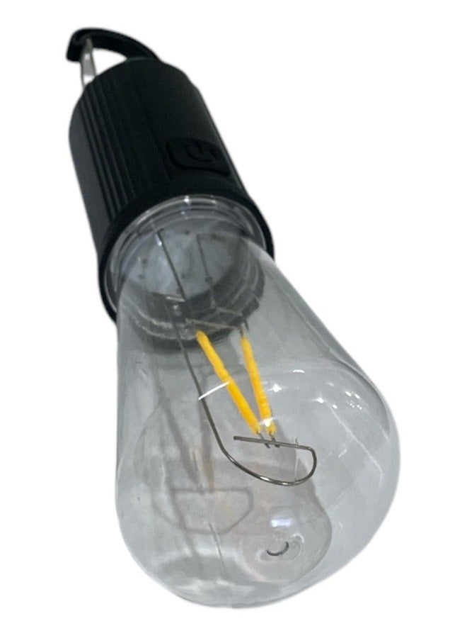 3 Modes Rechargeable Unbreakable Hanging Flashlight with Hook for Camping Hiking Emergency - Image 1