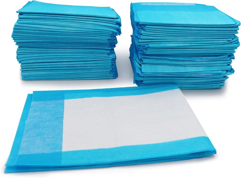 Disposable Underpads 23'' x 24'' (100-Count) Incontinence Pads, Bed Covers, Puppy Training | Thick, Super Absorbent Protection for Kids, Adults, Elderly | Liquid, Urine, Accidents