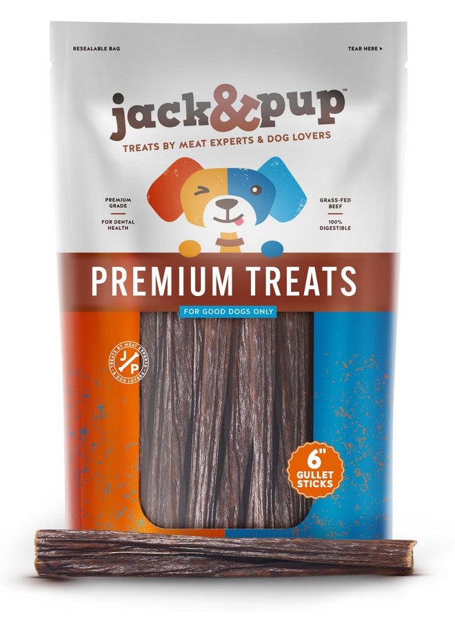 Jack&Pup 6Inch Gullet Sticks For Dogs  Odor Free Joint Health Support Dog Chews  Fresh And Savory Beef Gullet Sticks  Naturally Rich In Glucosamine And Chondroitin (25 Pack) - Image 1