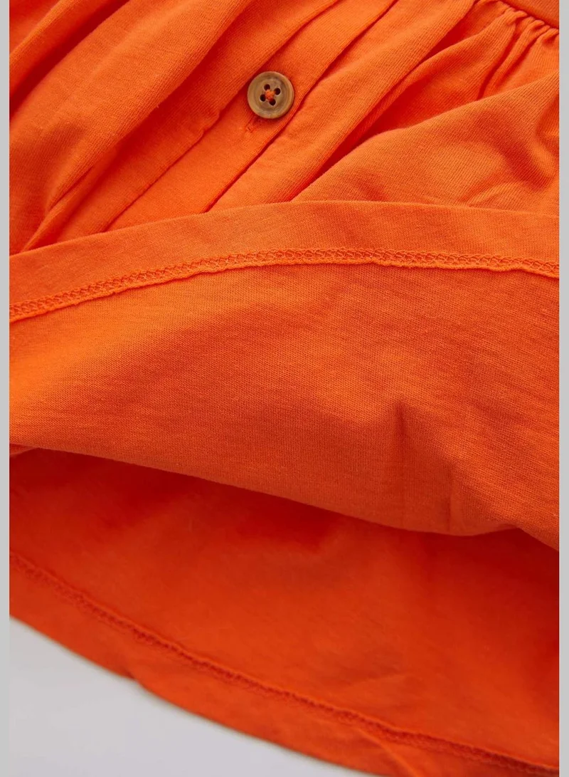 DeFacto Orange Button-Down Dress