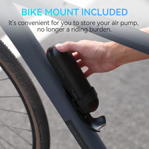 CYCPLUS Portable Air Compressor Mini Inflator Electric Pump for Car Bike Tires Shock Rechargeable,150PSI Power Bank Ergonomic and Sleek Design Digital LCD, LED Emergency Light - Image 5