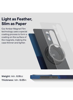 PITAKA pitaka for S25 Ultra Case 6.8 Inch, Compatible with MagSafe, Slim & Light Samsung Galaxy S25 Ultra Case, 1500D Aramid Fiber Made Tactile Woven Case - Over The Horizon  - Image 3