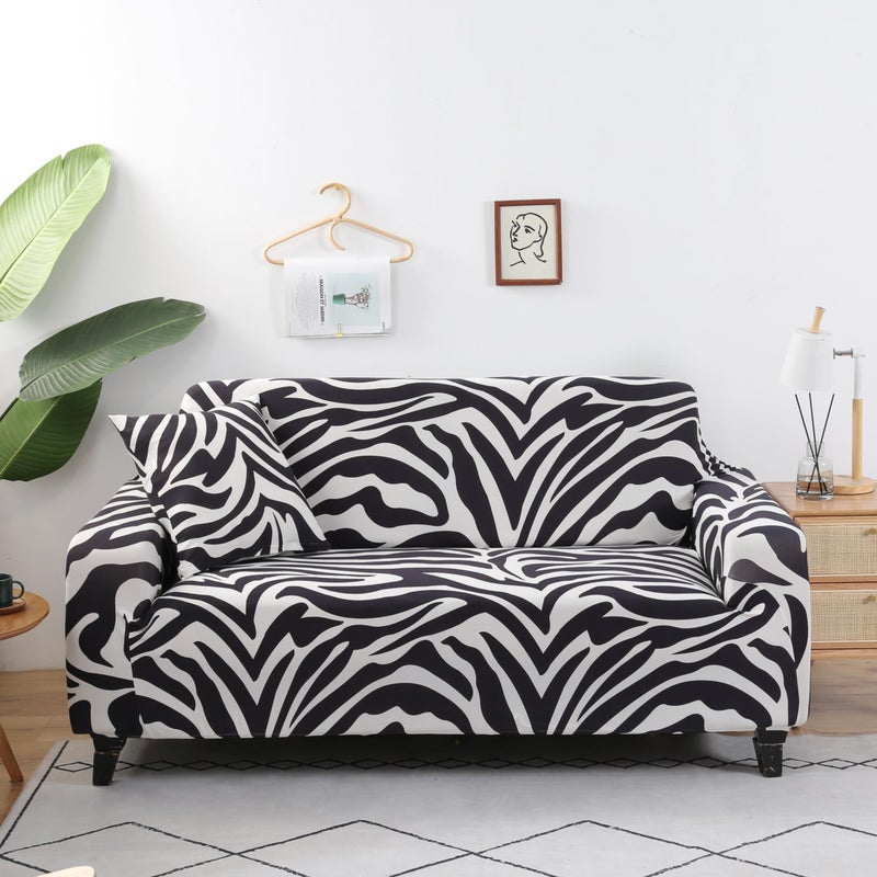 HOOBUY Printed Sofa Cover Stretch Couch Covers Patterned Loveseat Slipcovers for 2 Seater Cushion Couch Love Seat Set HW 2 SeaterLoveseat - Image 2
