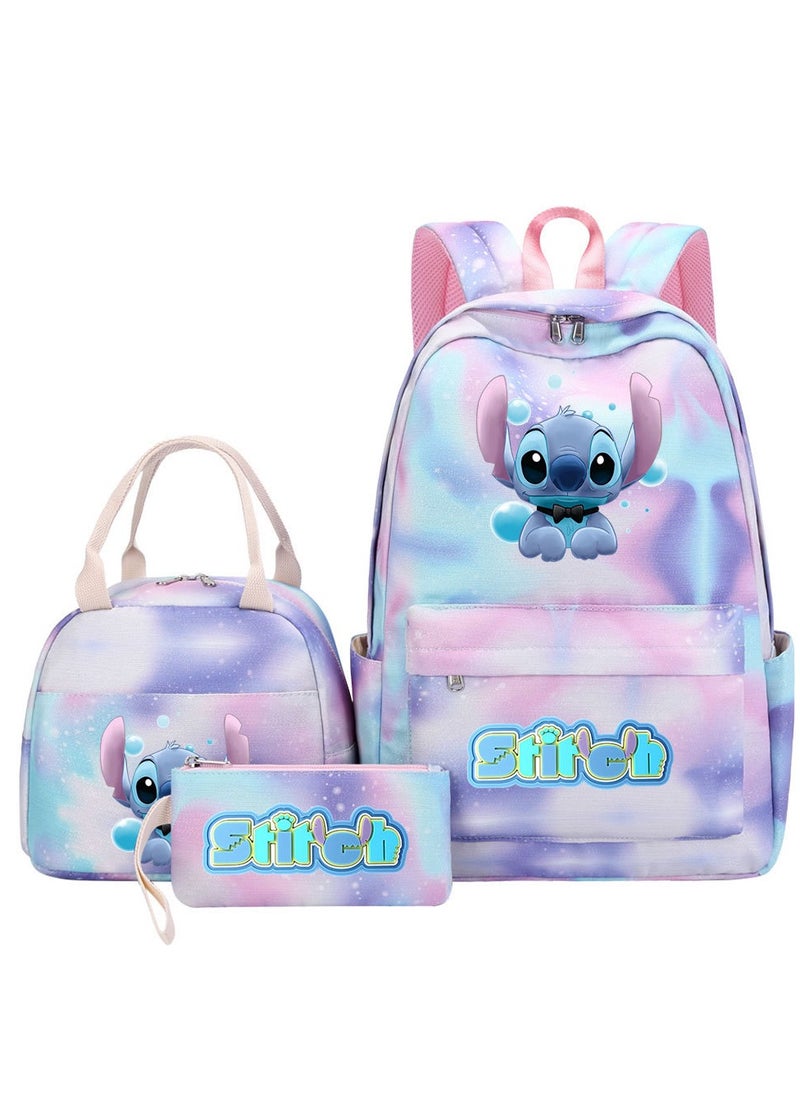 STITCH Stitch Printed Three Piece Set Backpack 