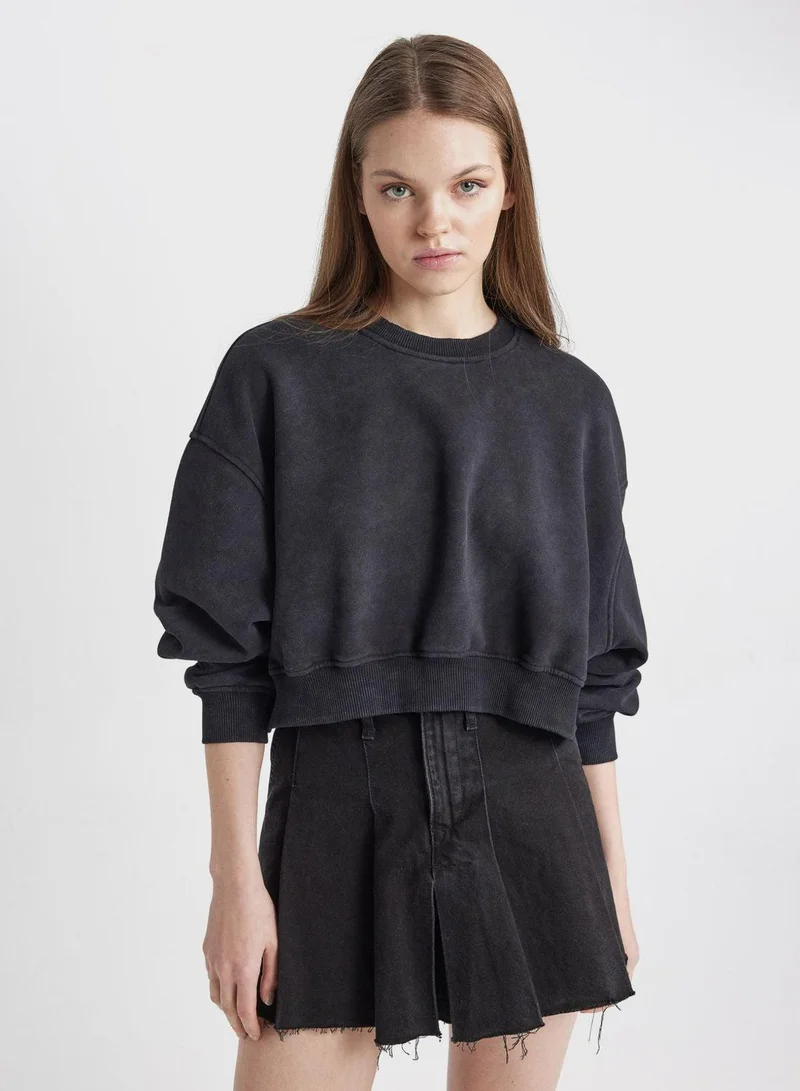 DeFacto Crop Sweatshirt