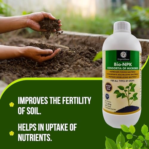 OrganicDews Bio NPK consortia (5x10^8 CFU/ML) Bio Inoculum Fertilizer (1 Litre) for Plants - Soil Fertility, Faster Plant Growth and Increases the Yield 1 Litre - Image 3